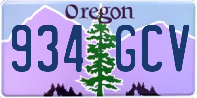 OR license plate 934GCV