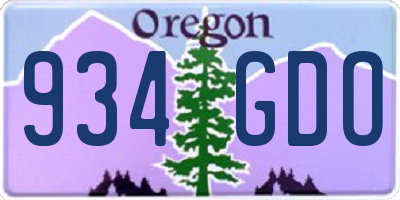 OR license plate 934GDO