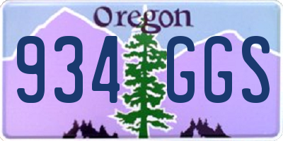 OR license plate 934GGS