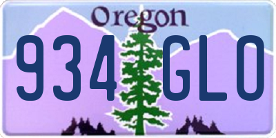 OR license plate 934GLO