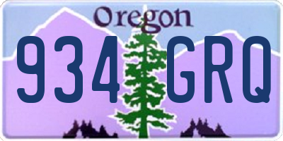 OR license plate 934GRQ