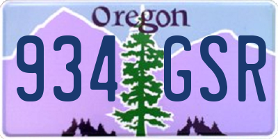 OR license plate 934GSR