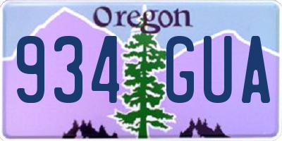 OR license plate 934GUA