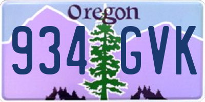 OR license plate 934GVK