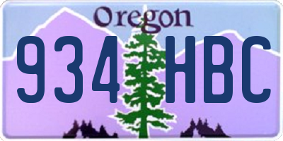 OR license plate 934HBC