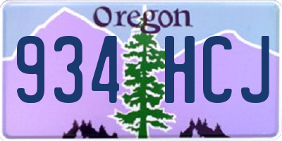 OR license plate 934HCJ