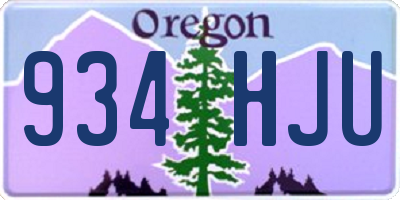 OR license plate 934HJU