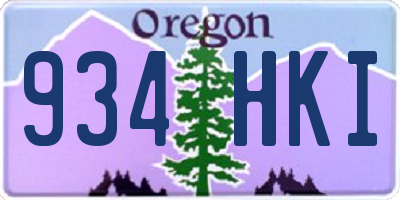 OR license plate 934HKI