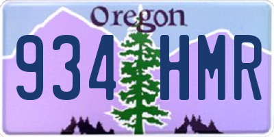 OR license plate 934HMR