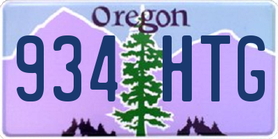OR license plate 934HTG