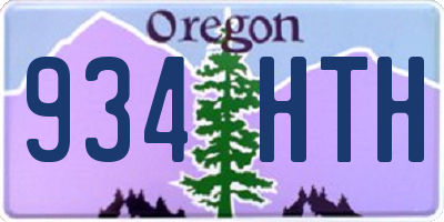 OR license plate 934HTH