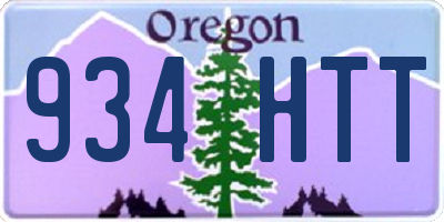 OR license plate 934HTT