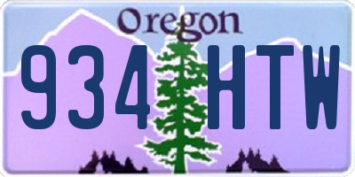 OR license plate 934HTW