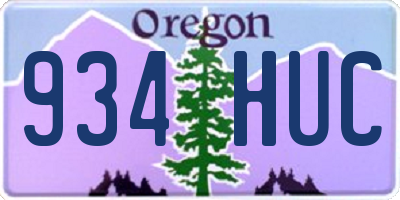 OR license plate 934HUC