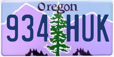 OR license plate 934HUK