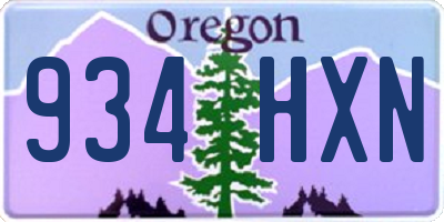OR license plate 934HXN