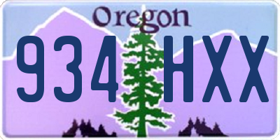 OR license plate 934HXX