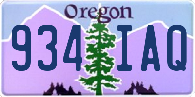 OR license plate 934IAQ