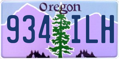OR license plate 934ILH