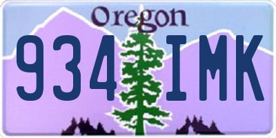 OR license plate 934IMK