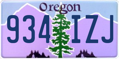 OR license plate 934IZJ