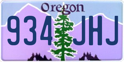 OR license plate 934JHJ