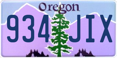 OR license plate 934JIX