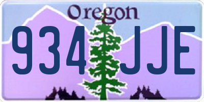 OR license plate 934JJE