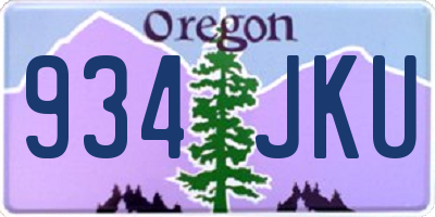 OR license plate 934JKU