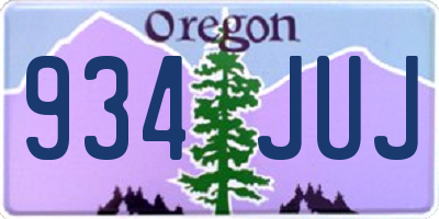 OR license plate 934JUJ