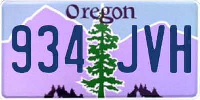 OR license plate 934JVH