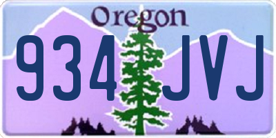 OR license plate 934JVJ