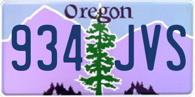 OR license plate 934JVS