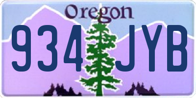 OR license plate 934JYB