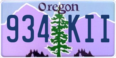 OR license plate 934KII