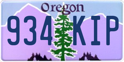 OR license plate 934KIP