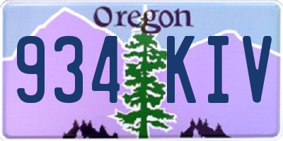 OR license plate 934KIV