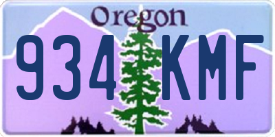 OR license plate 934KMF