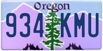 OR license plate 934KMU