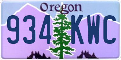 OR license plate 934KWC