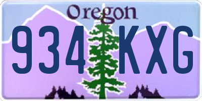 OR license plate 934KXG