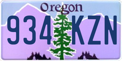 OR license plate 934KZN