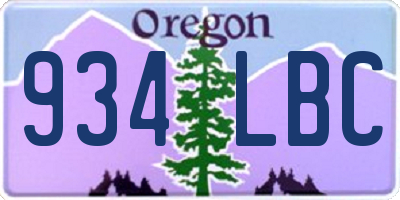 OR license plate 934LBC