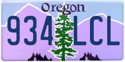 OR license plate 934LCL