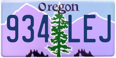 OR license plate 934LEJ