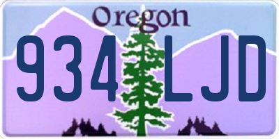 OR license plate 934LJD