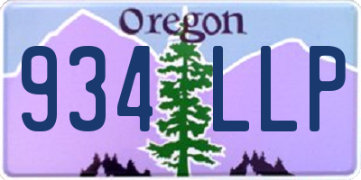OR license plate 934LLP
