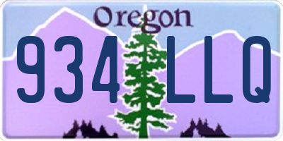 OR license plate 934LLQ