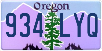 OR license plate 934LYQ