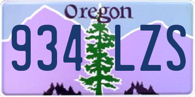 OR license plate 934LZS